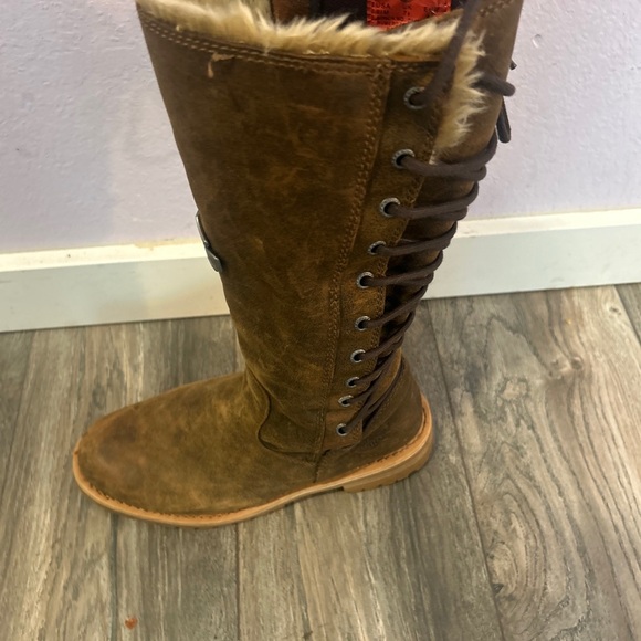 HARLEY-DAVIDSON Brown Leather Dorland Zip Motorcycle Full Back-Lace Up Boots 9.5 - Picture 11 of 16